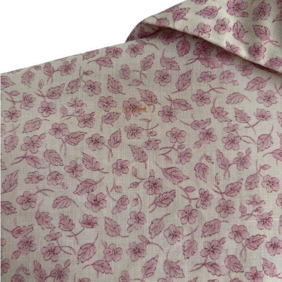 Lady Arrow Pink Floral Blouse – Cottagecore 70s Style L - Picture 5 of 5